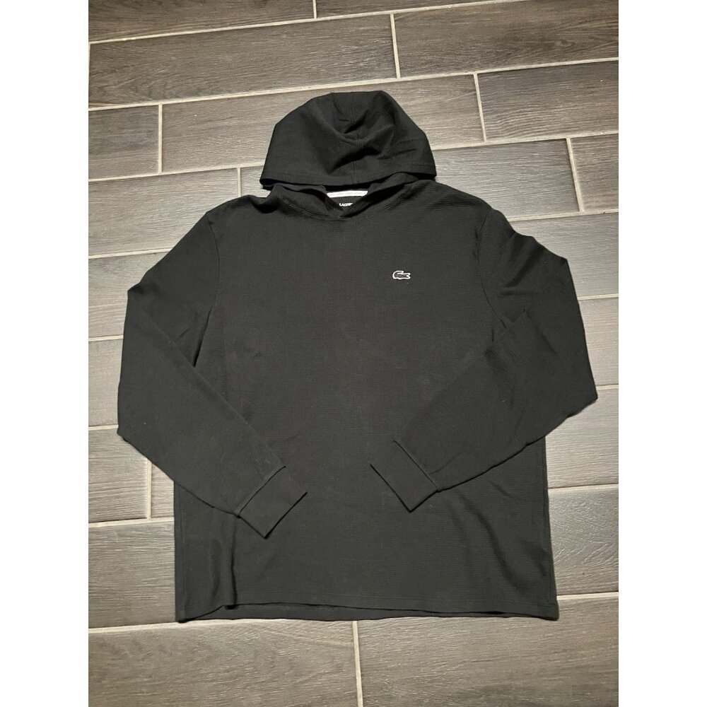 Men’s Lacoste Sleepwear Black Sweatshirt Size Large